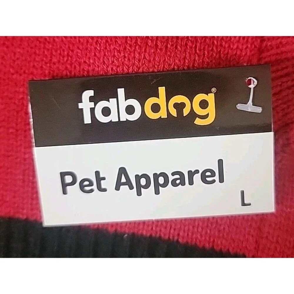 FABDOG Santa Claus Puppy Dog Sweater Santa Suite Hoody Size Large